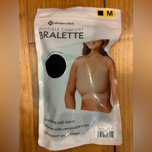 Member's Mark Women's Soft Wirefree Invisible Comfort Bralette - Black